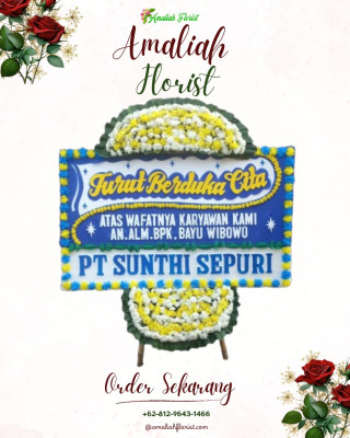Papan Bunga Duka di Menjalin